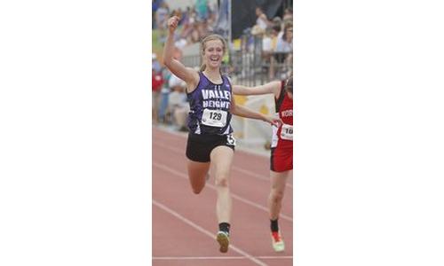 Brandi Jo Roepke of Valley Heights Class 1A 100m, 200m & 400m State Champ