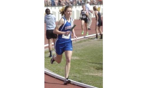 Courtney Jueneman of Hanover Class 1A 800m Run State Champ