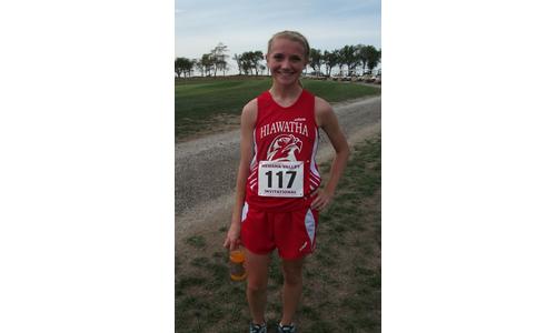 Jordan Puvogel of Hiawatha Class 3A 3200m Run State Champ