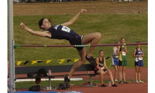 Haley Strathman of B&B Class 1A High Jump State Champ